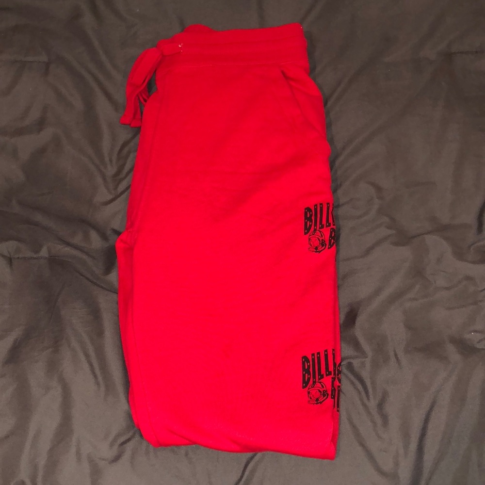Billionaire boys club jogger sweatpants size medium red BBC astronaut logo